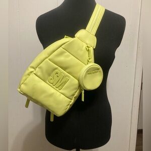 Steve Madden Quilted Convertible Crossbody/backpack Yellow
